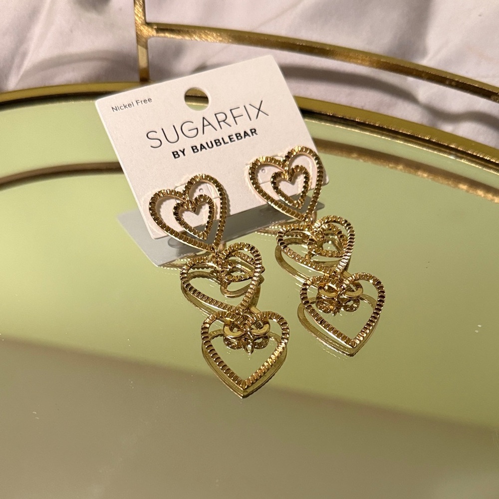 Gold Heart Earrings